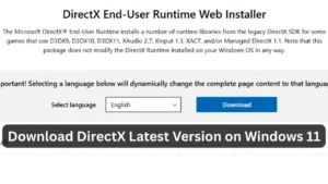 Download DirectX Latest Version on Windows 11